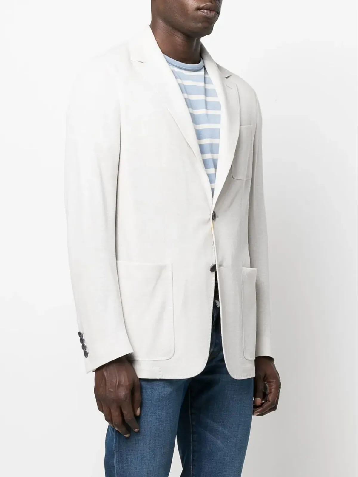 Canali フィットしたシングルブレスト・ボタンブレザー - 画像3