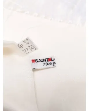 Saint Laurent Pre-Owned 1990年代のフリンジ付きシルクスカーフ - ホワイト - サムネイル4