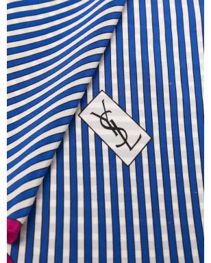 Saint Laurent Pre-Owned 1990s striped silk scarf - Blue - サムネイル3