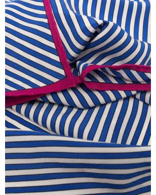 Saint Laurent Pre-Owned 1990s striped silk scarf - Blue - サムネイル4