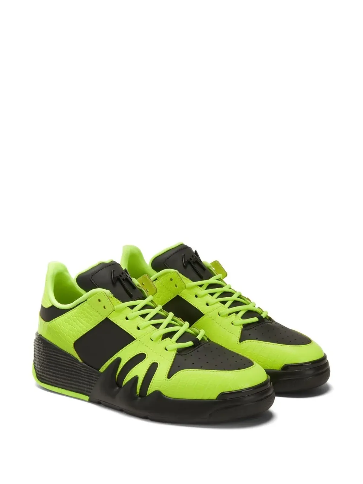 Giuseppe Zanotti タロン カラーブロック スニーカー - 画像2