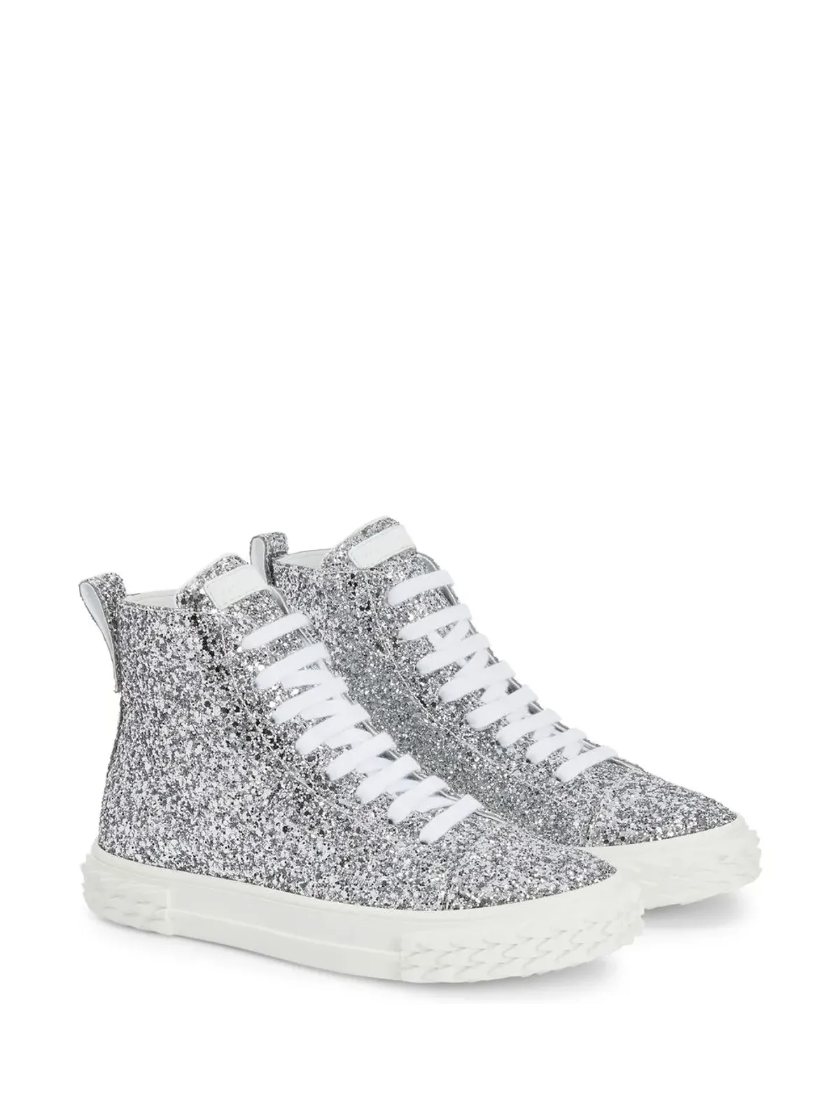 Giuseppe Zanotti Ecoblabber グリッター ハイトップスニーカー - シルバー - 画像2