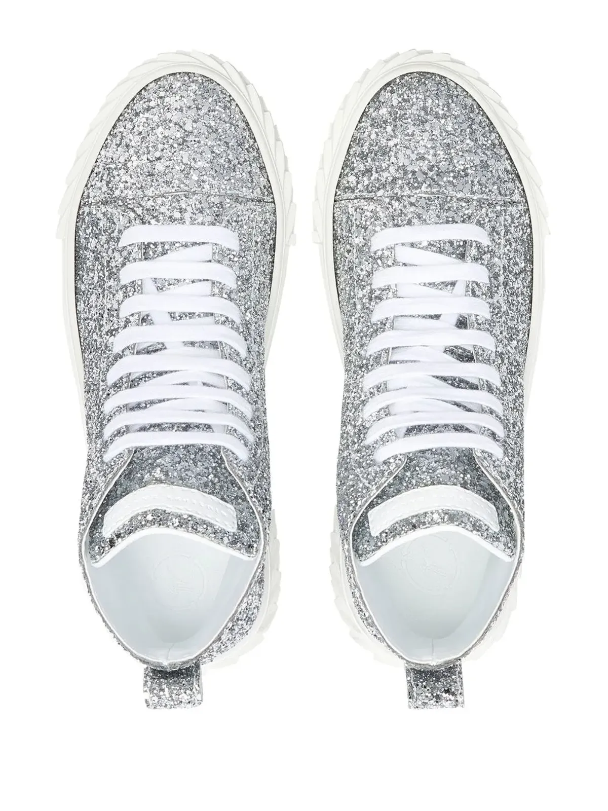 Giuseppe Zanotti Ecoblabber グリッター ハイトップスニーカー - シルバー - 画像4