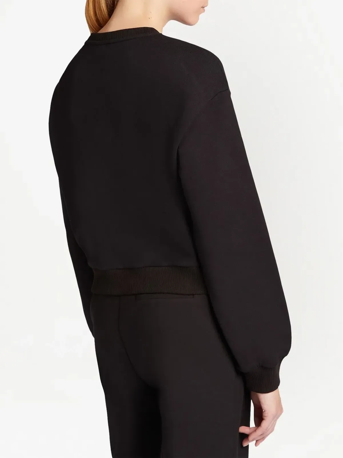 Giuseppe Zanotti Sauvanne crystal-logo sweatshirt ブラック - 画像5
