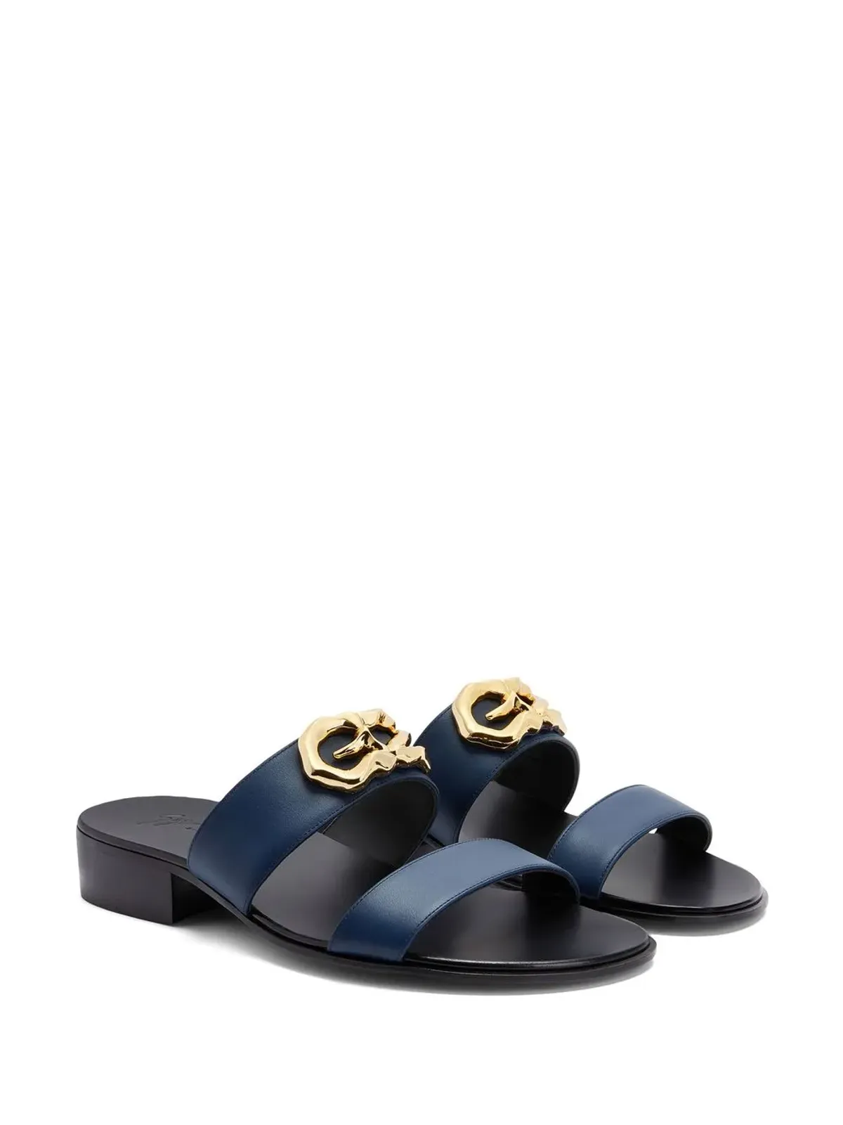 Giuseppe Zanotti Gregorie ロゴプレート サンダル - 画像2