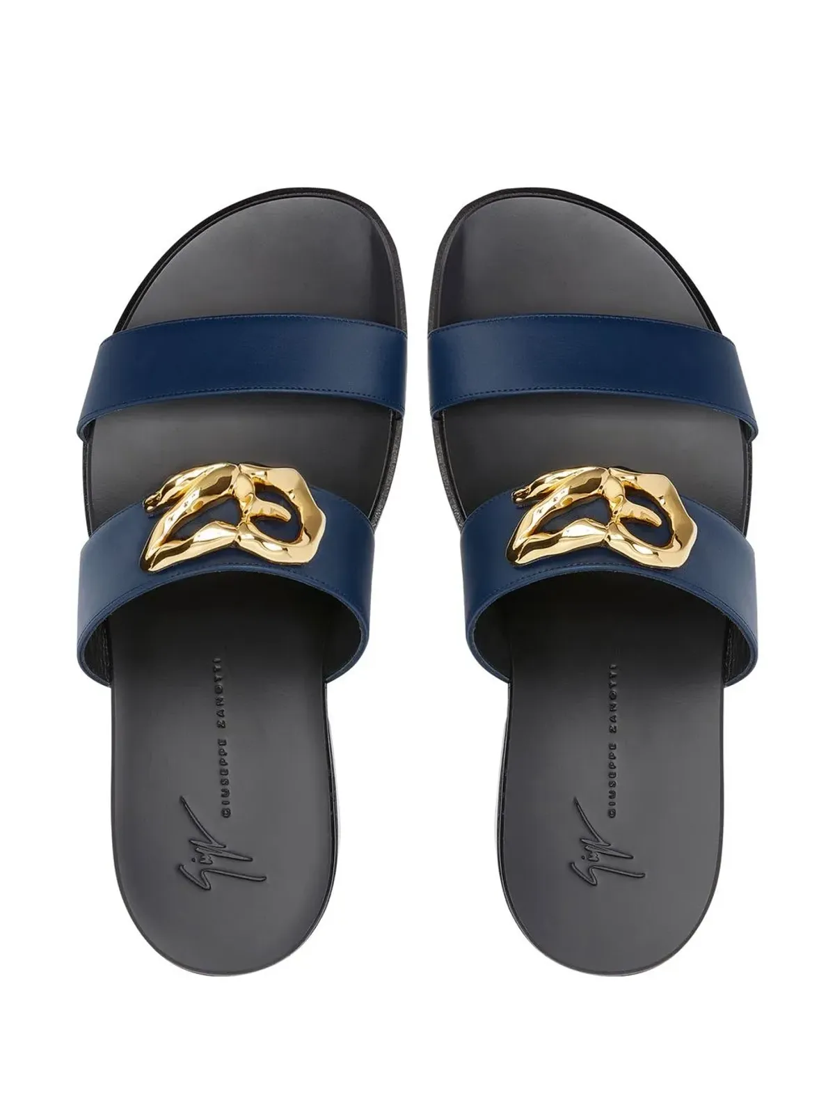 Giuseppe Zanotti Gregorie ロゴプレート サンダル - 画像4