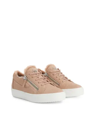 Giuseppe Zanotti Gail シアリングトリムスニーカー ピンク - サムネイル2