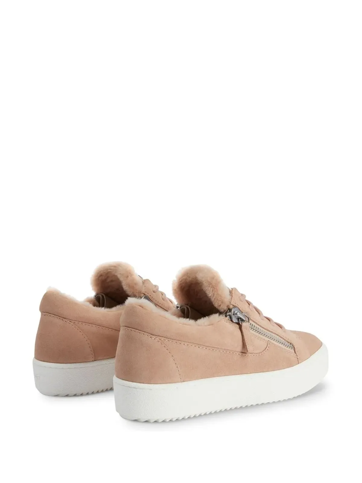 Giuseppe Zanotti Gail シアリングトリムスニーカー ピンク - 画像3