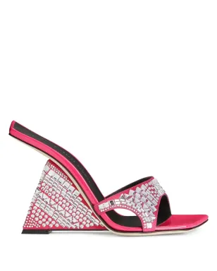 Giuseppe Zanotti 105mm Shine ウェッジサンダル - ピンク - サムネイル1