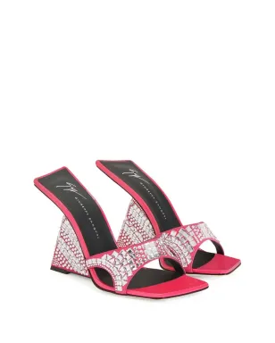 Giuseppe Zanotti 105mm Shine ウェッジサンダル - ピンク - サムネイル2