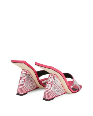 Giuseppe Zanotti 105mm Shine ウェッジサンダル - ピンク - サムネイル3