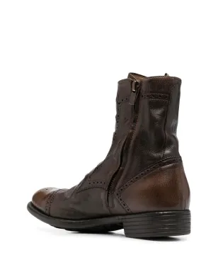 Officine Creative アンクルレースアップブーツ ブラウン - サムネイル3