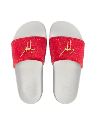 Giuseppe Zanotti ブレット グリッター・ディテール・スライド - ピンク - サムネイル4