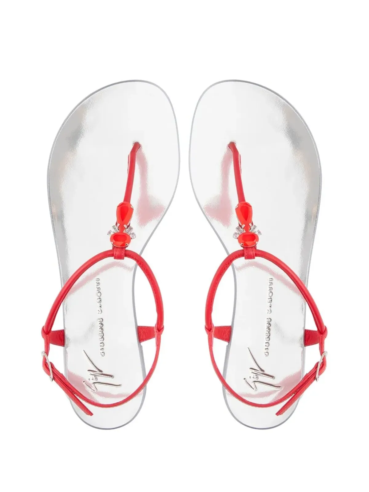 Giuseppe Zanotti Sybella T-bar サンダル - 画像4