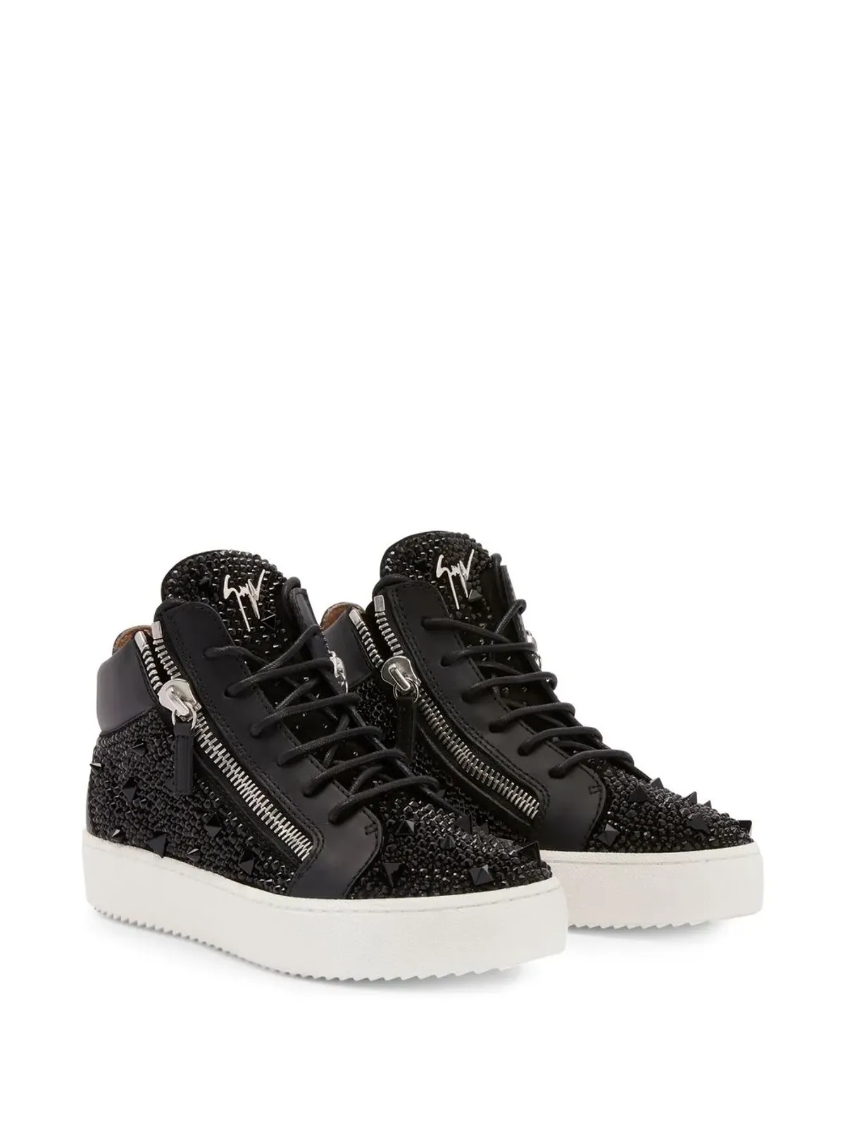 Giuseppe Zanotti クリス ラインストーン装飾スニーカー - 画像2