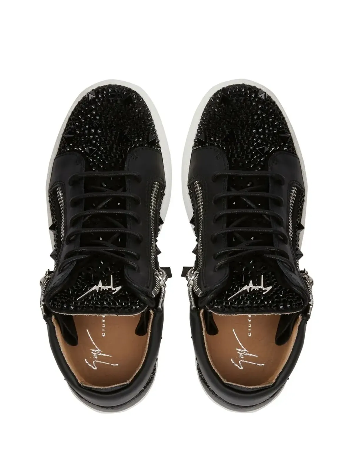 Giuseppe Zanotti クリス ラインストーン装飾スニーカー - 画像4