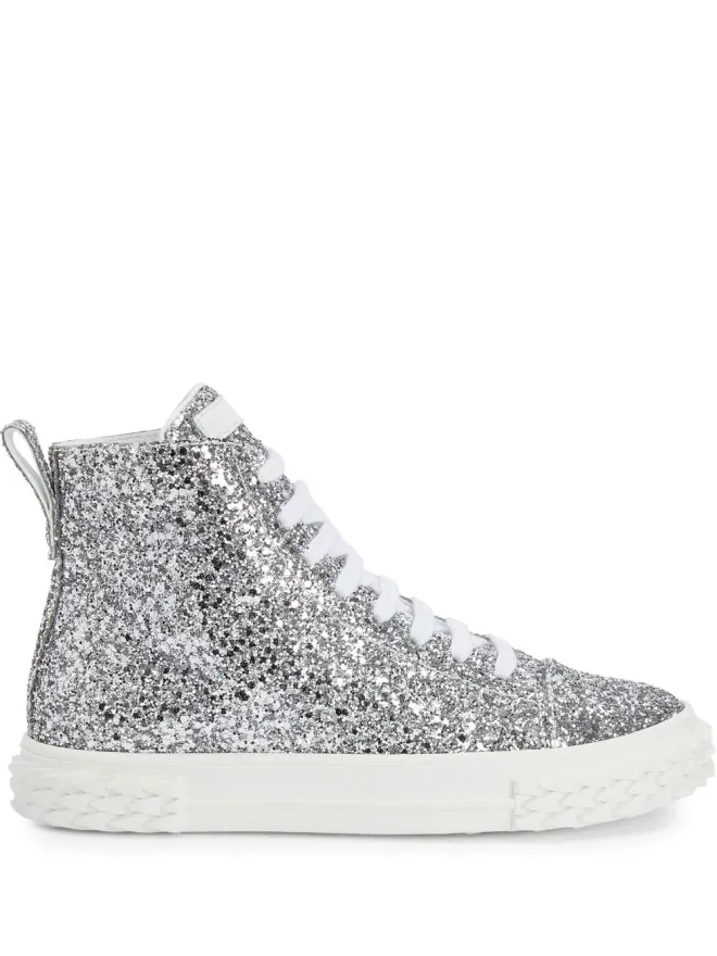 Giuseppe Zanotti Giuseppe Zanotti エコーブラバー ハイトップ グリッター スニーカーの商品画像