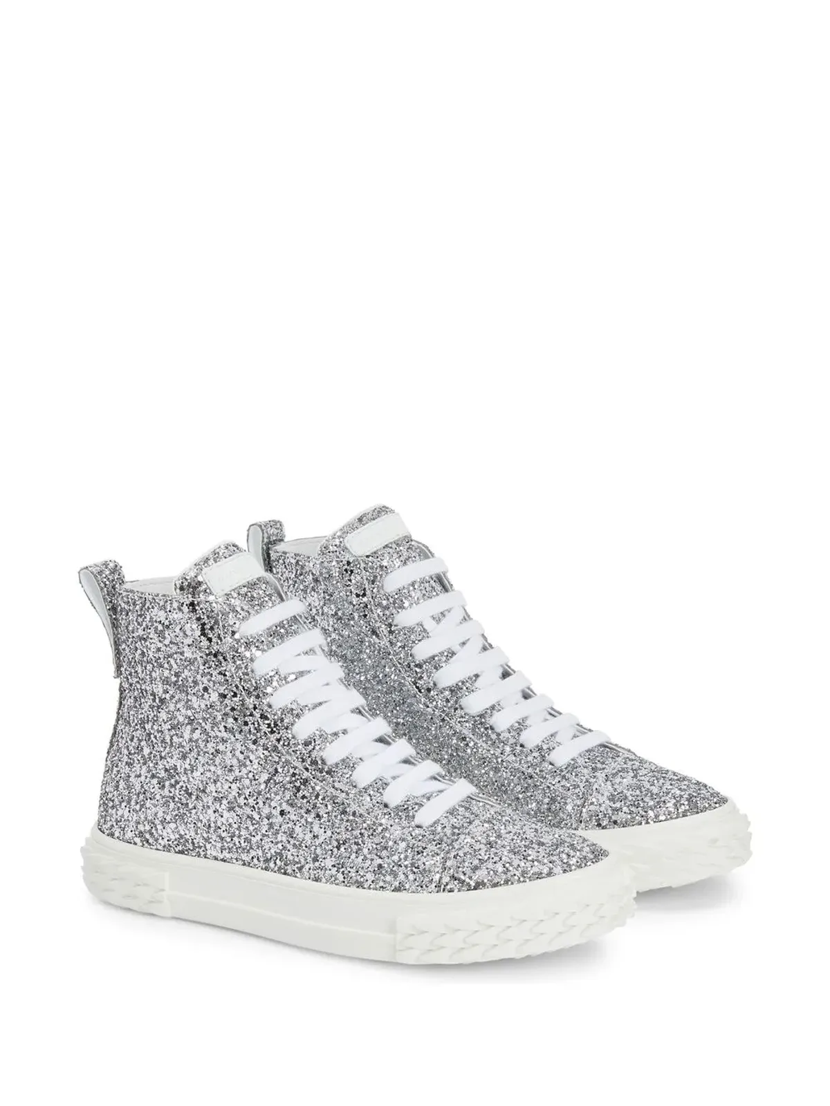 Giuseppe Zanotti エコーブラバー ハイトップ グリッター スニーカー - 画像2