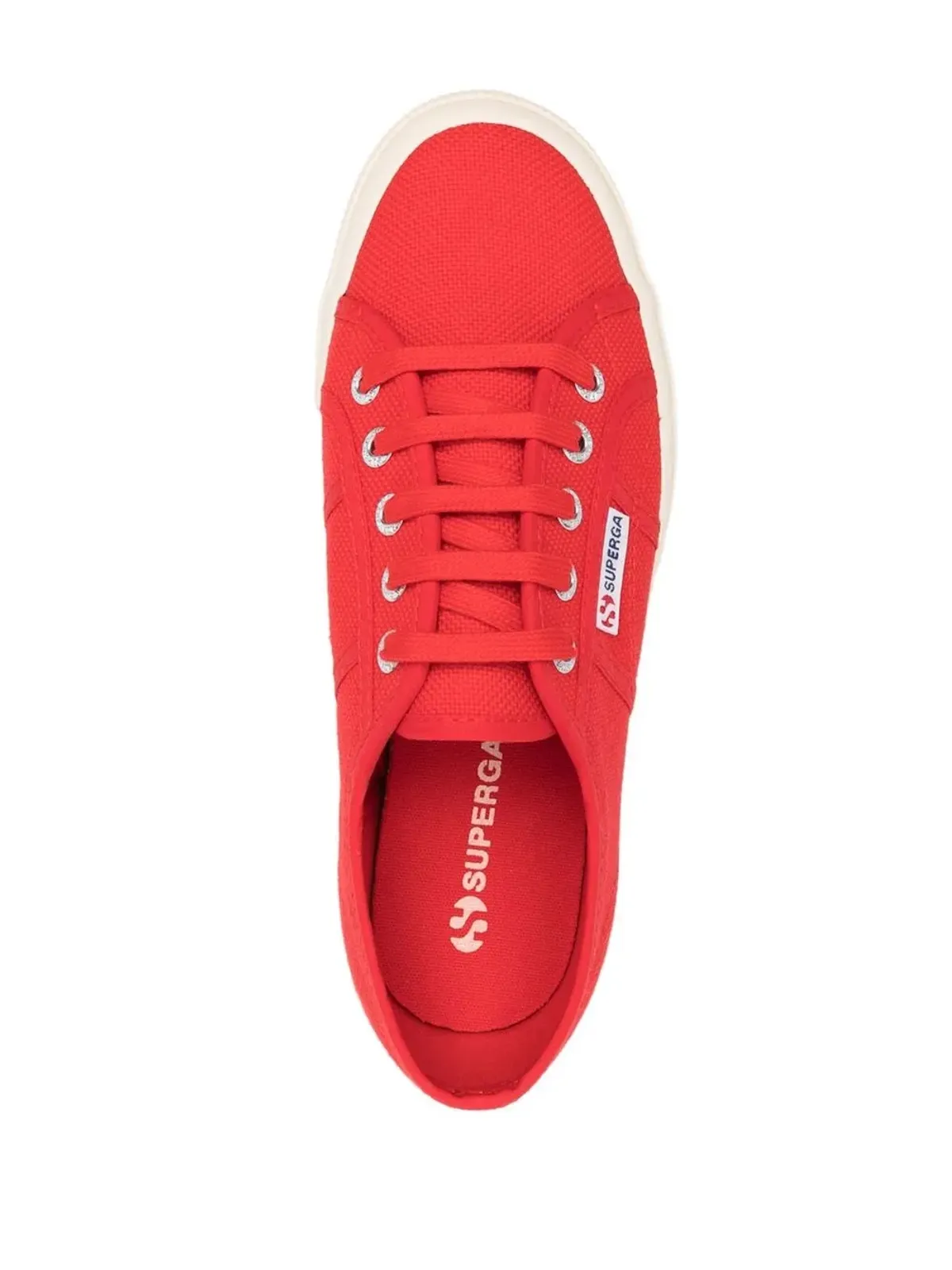 Superga コトゥクラシック レースアップスニーカー レッド - 画像4