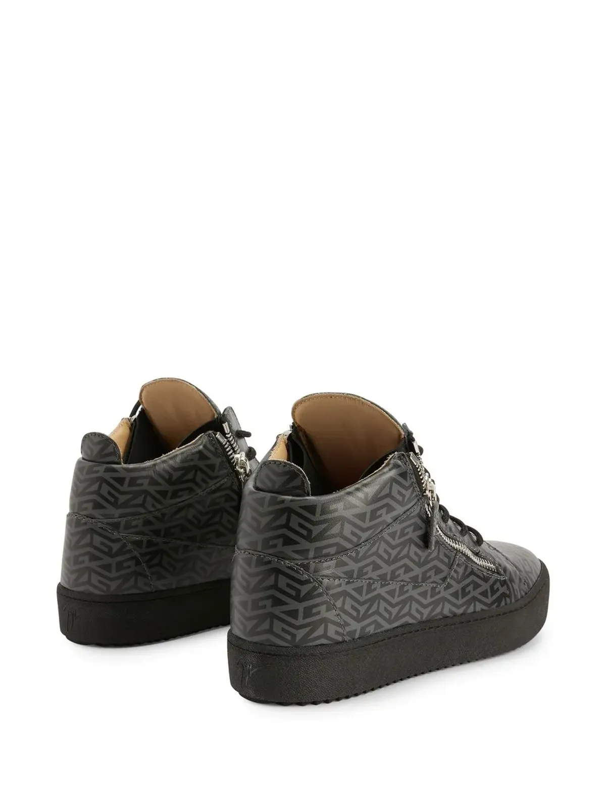 Giuseppe Zanotti クリス モノグラムプリント ミッドトップスニーカー - 画像3