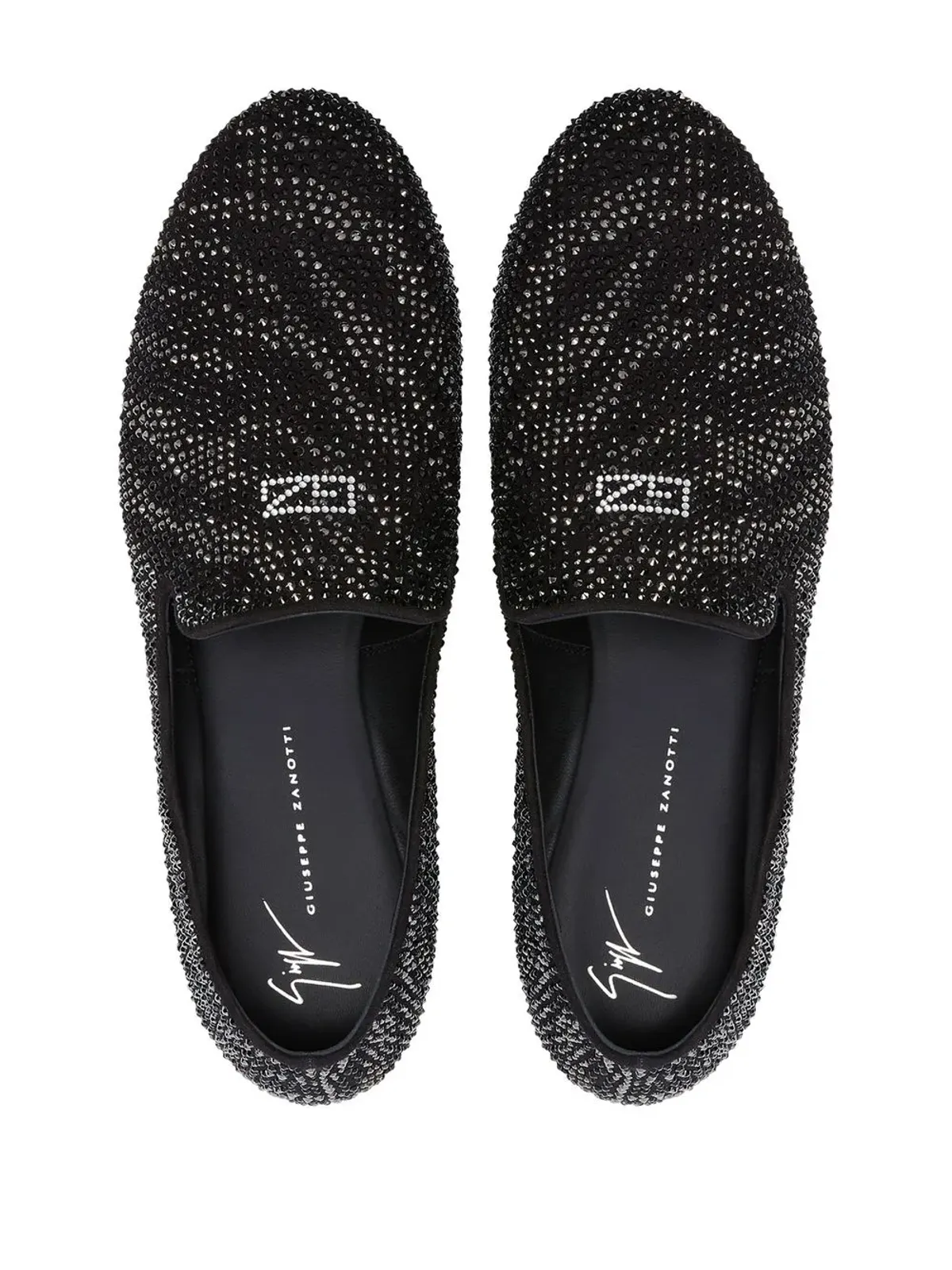 Giuseppe Zanotti クリスタル・ルイス ローファー - ブラック - 画像4