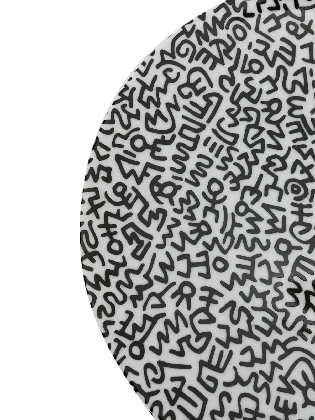 Ligne Blanche Keith Haring ボーンチャイナプレート - ブラック - 画像4