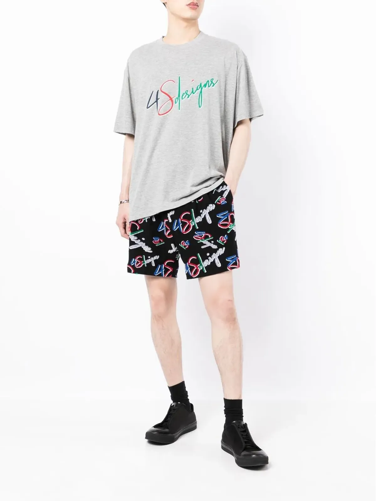 4SDESIGNS ロゴプリント半袖Tシャツ - 画像2