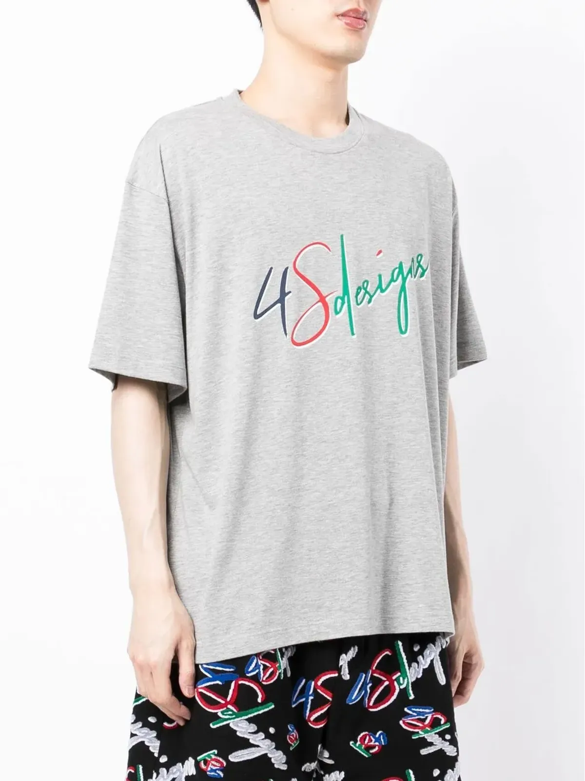 4SDESIGNS ロゴプリント半袖Tシャツ - 画像3