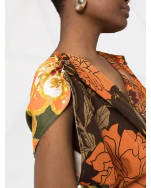 colville Expressionistアップサイクル花柄ワンピース - Orange - サムネイル5