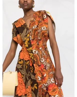 colville Expressionistアップサイクル花柄ワンピース - Orange - サムネイル3