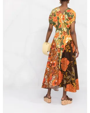 colville Expressionistアップサイクル花柄ワンピース - Orange - サムネイル4