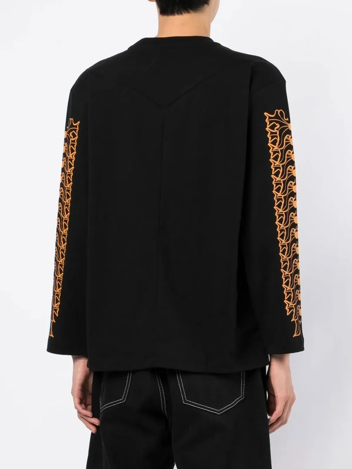 Youths In Balaclava グラフィックプリント長袖Tシャツ ブルー - 画像4