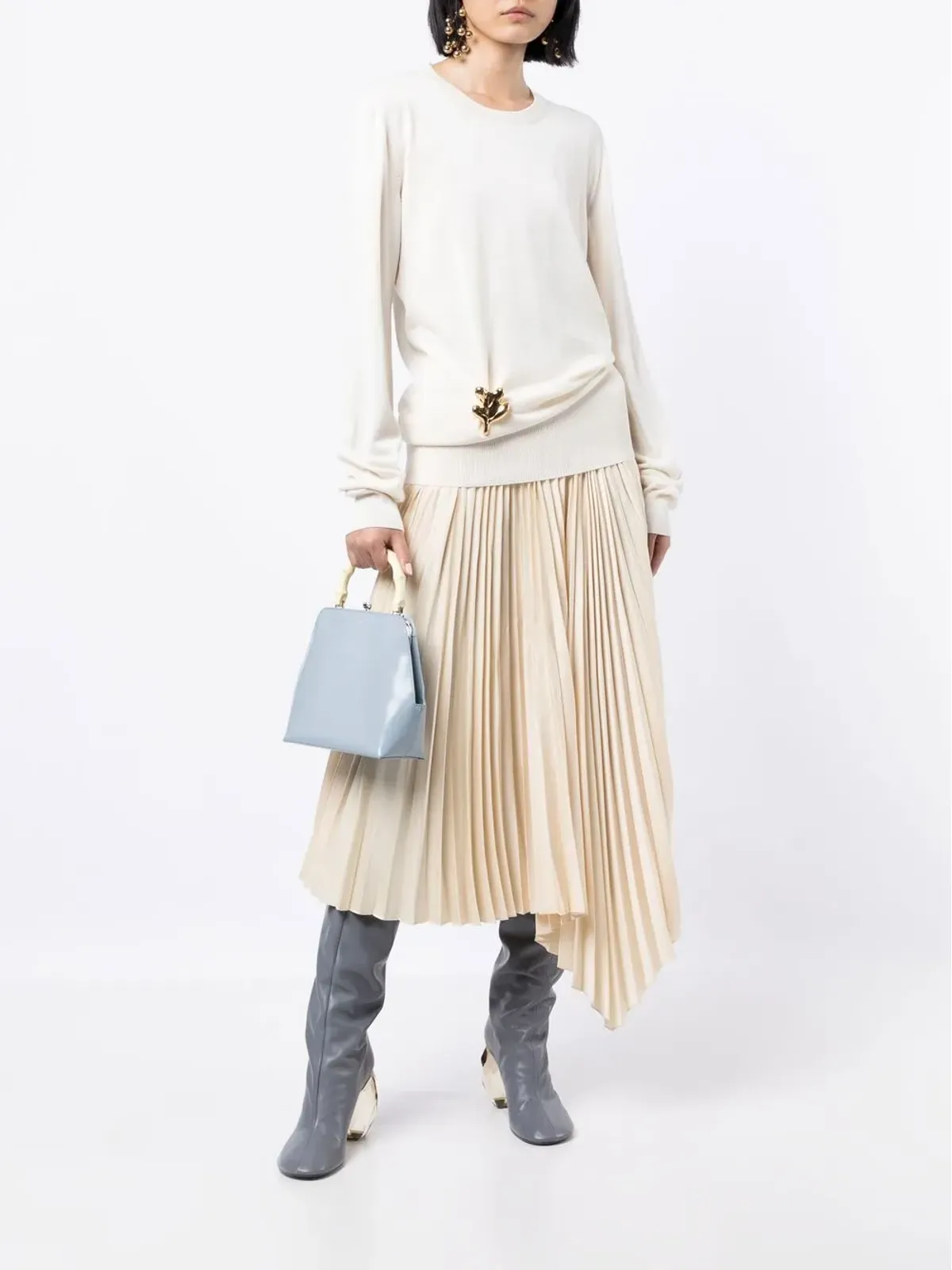 Jil Sander 装飾付きクルーネックジャンパー - White - 画像2