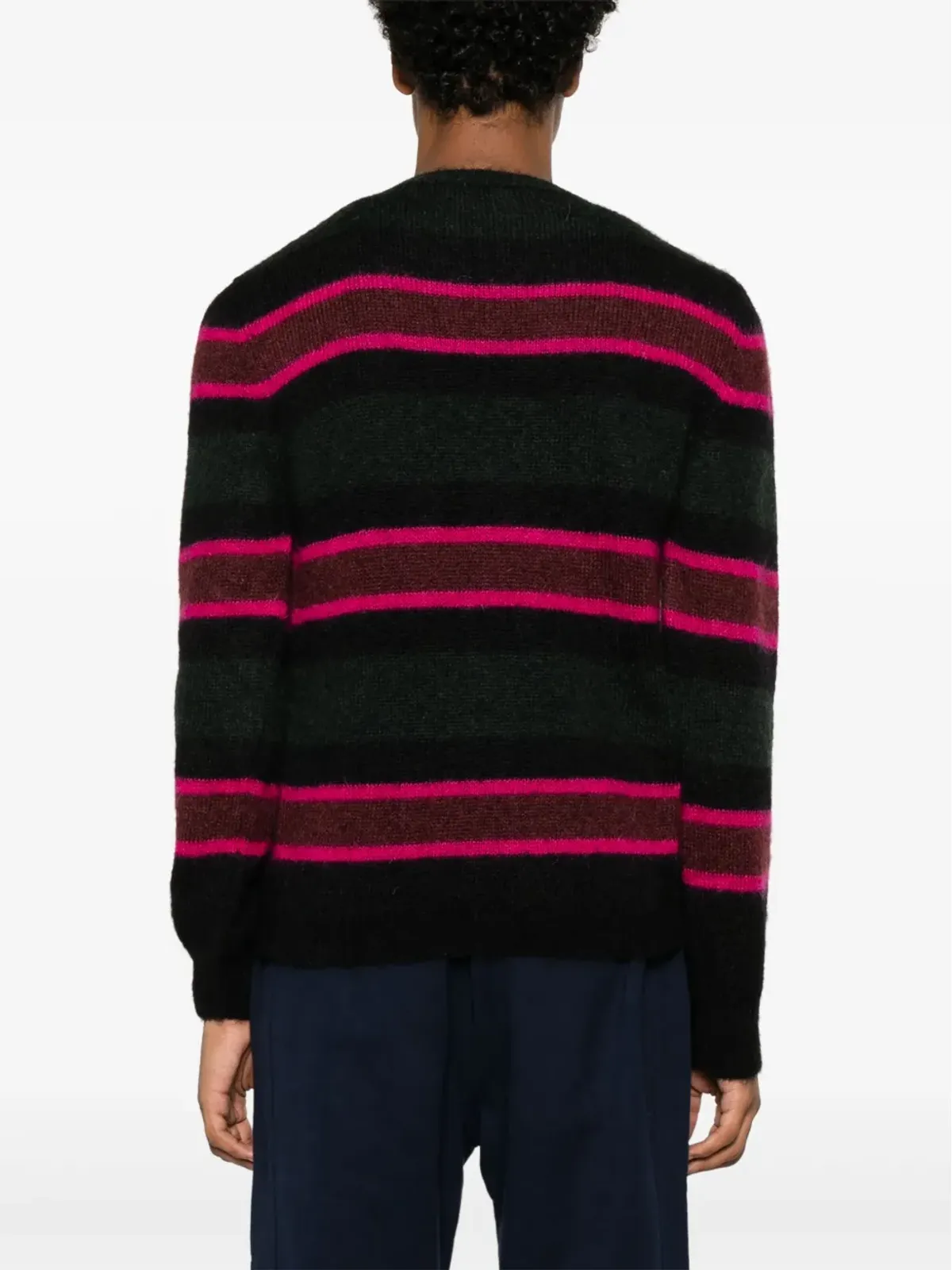 Saint Laurent ストライプニットセーター（グリーン） - 画像4