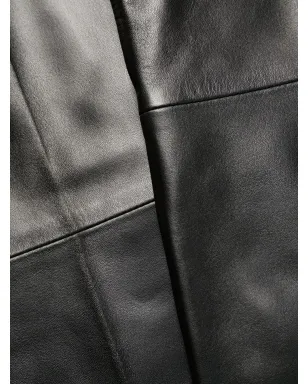 Saint Laurent プリーツディテール レザーパンツ - サムネイル5