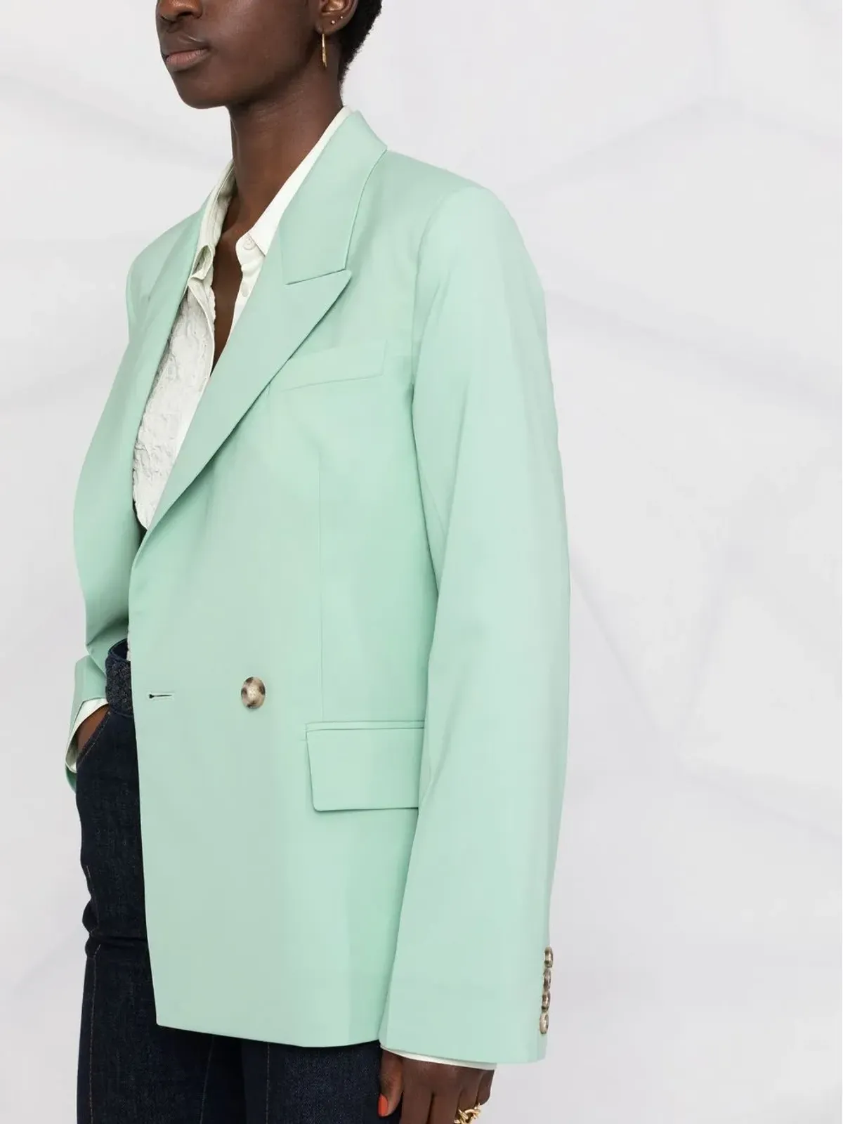 Victoria Beckham ライトウェイト テーラードスーツジャケット - グリーン - 画像5