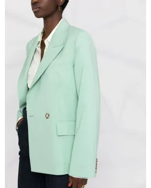 Victoria Beckham ライトウェイト テーラードスーツジャケット - グリーン - サムネイル5