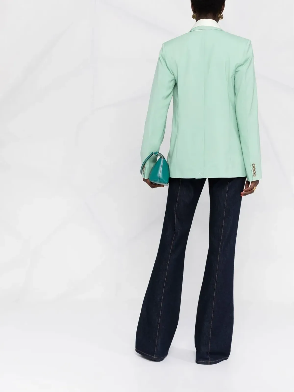 Victoria Beckham ライトウェイト テーラードスーツジャケット - グリーン - 画像4
