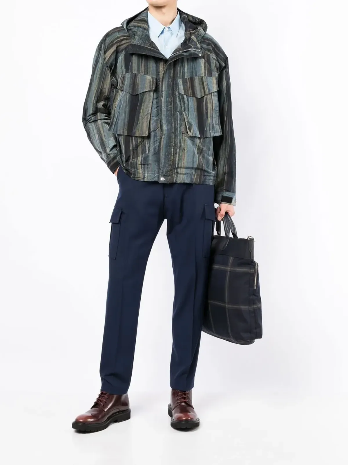 Paul Smith ウッドランド柄プリントのフード付きジャケット - ブルー - 画像2