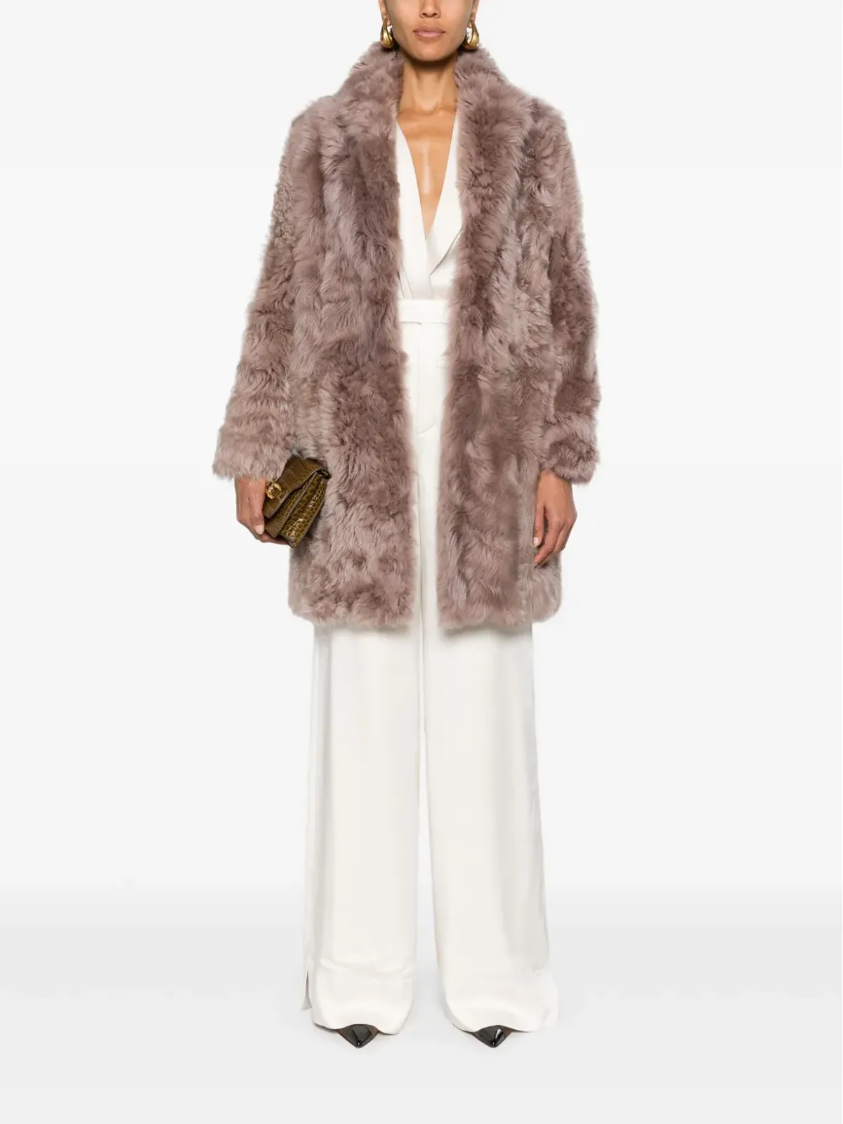 Saint Laurent シングルブレスト シアーリングジャケット ピンク - 画像2