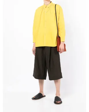 Toogood ギャザー入り長袖リネンシャツ イエロー - サムネイル2