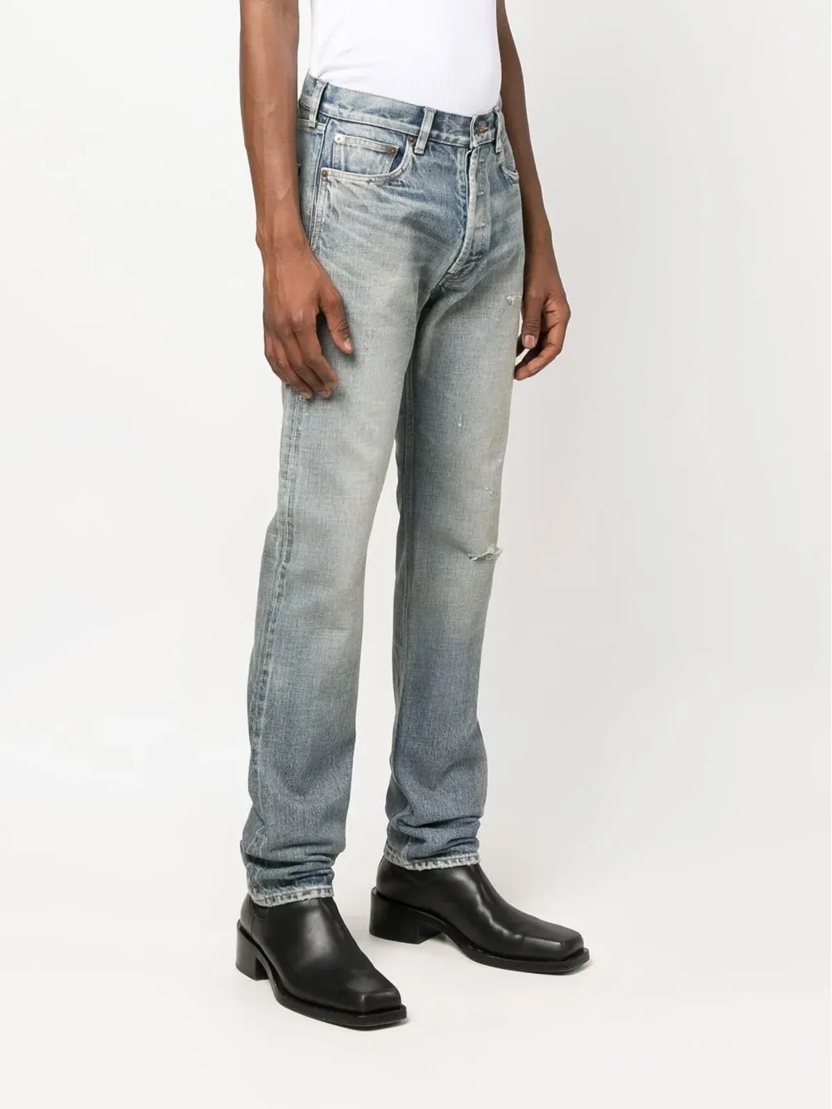Saint Laurent ミッドライズストレートジーンズ - 画像3