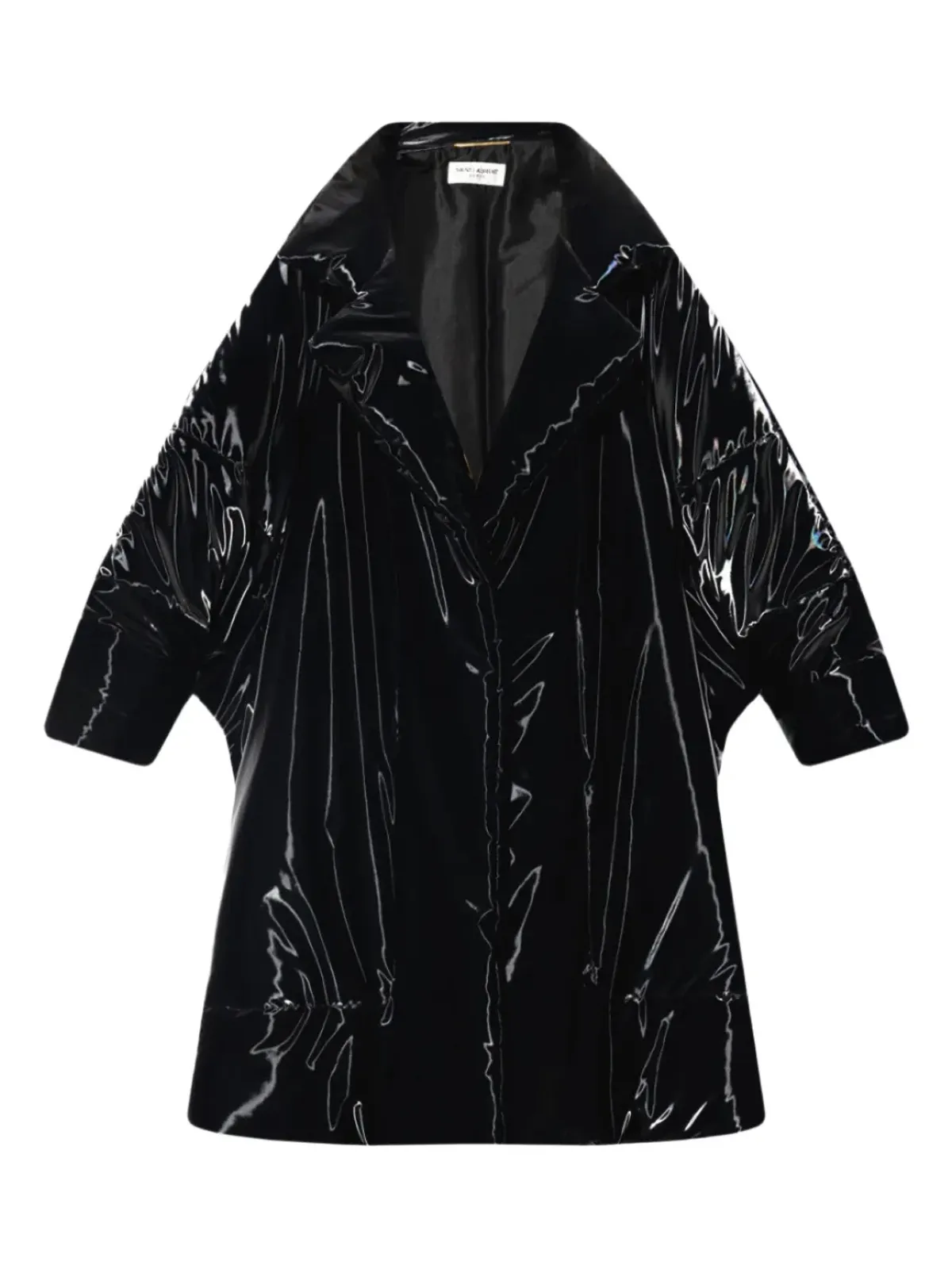 Saint Laurent ラッカー仕上げのオーバーサイズコート - 画像1