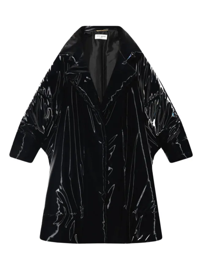 Saint Laurent Saint Laurent ラッカー仕上げのオーバーサイズコートの商品画像