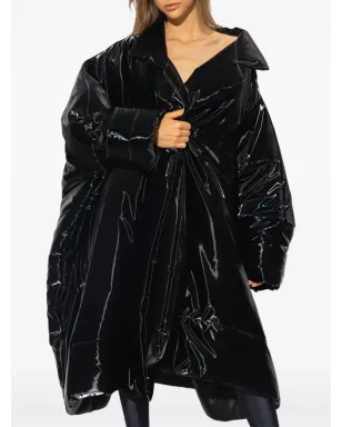 Saint Laurent ラッカー仕上げのオーバーサイズコート - サムネイル3