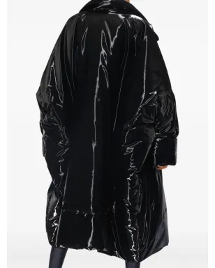 Saint Laurent ラッカー仕上げのオーバーサイズコート - サムネイル4