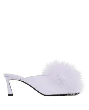 Saint Laurent ファー付きサンダル - サムネイル1