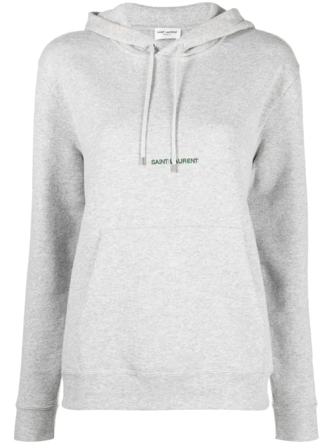 Saint Laurent Saint Laurent 刺繍ロゴ入り長袖フーディーの商品画像