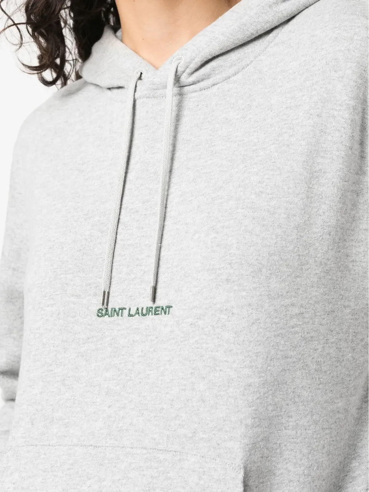Saint Laurent 刺繍ロゴ入り長袖フーディー - 画像5