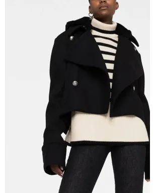 Saint Laurent デタッチャブルフード付きミリタリージャケット - ブラック - サムネイル5